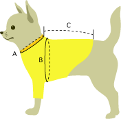 犬の洋服の採寸位置