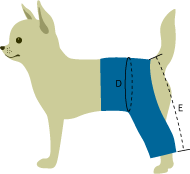 犬の洋服の採寸位置